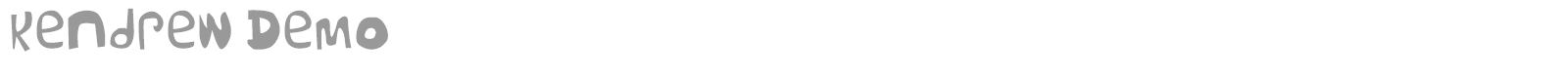 Kendrew font preview